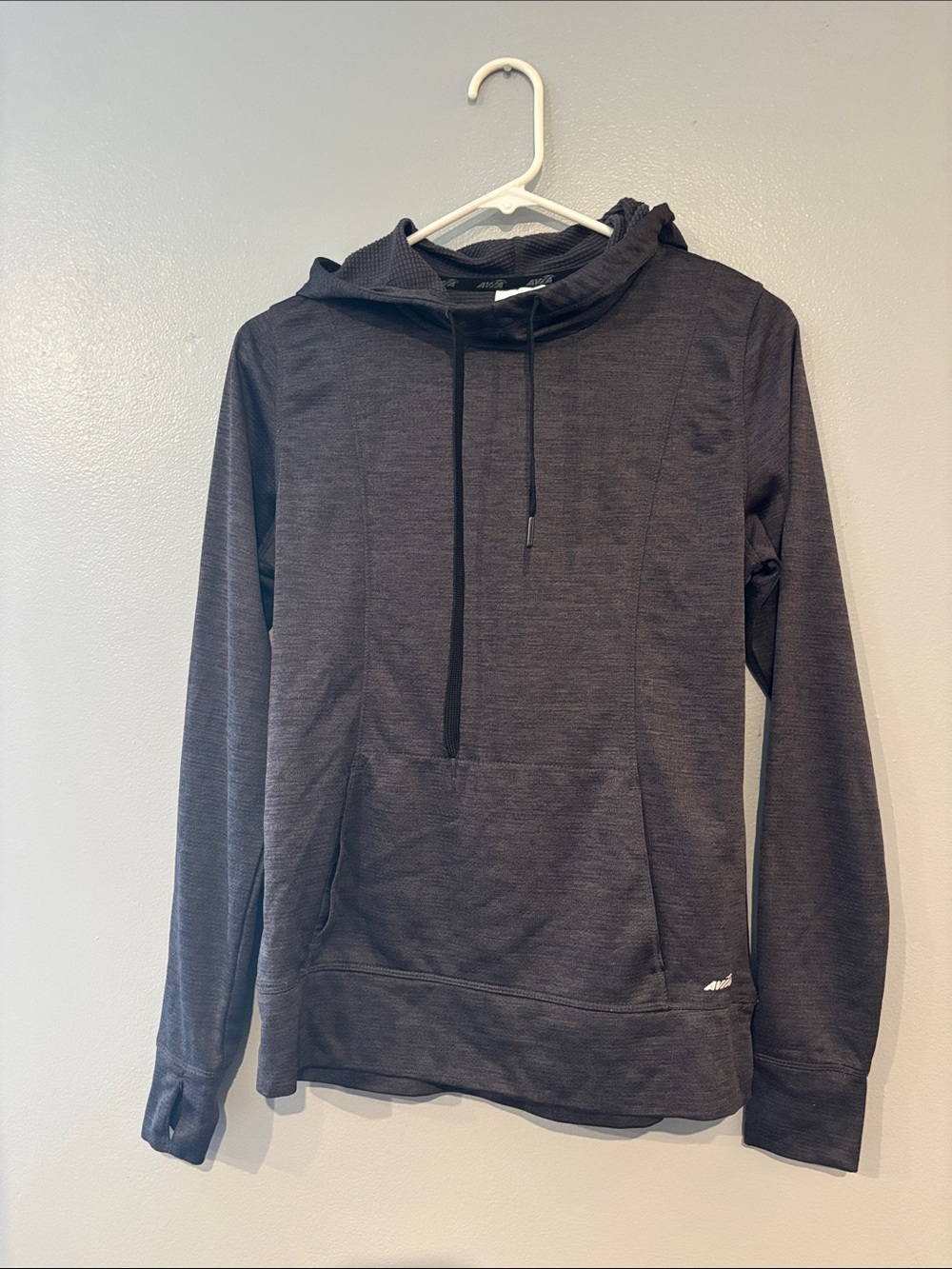 Avia Dark Gray Hooded Pullover Sweatshirt